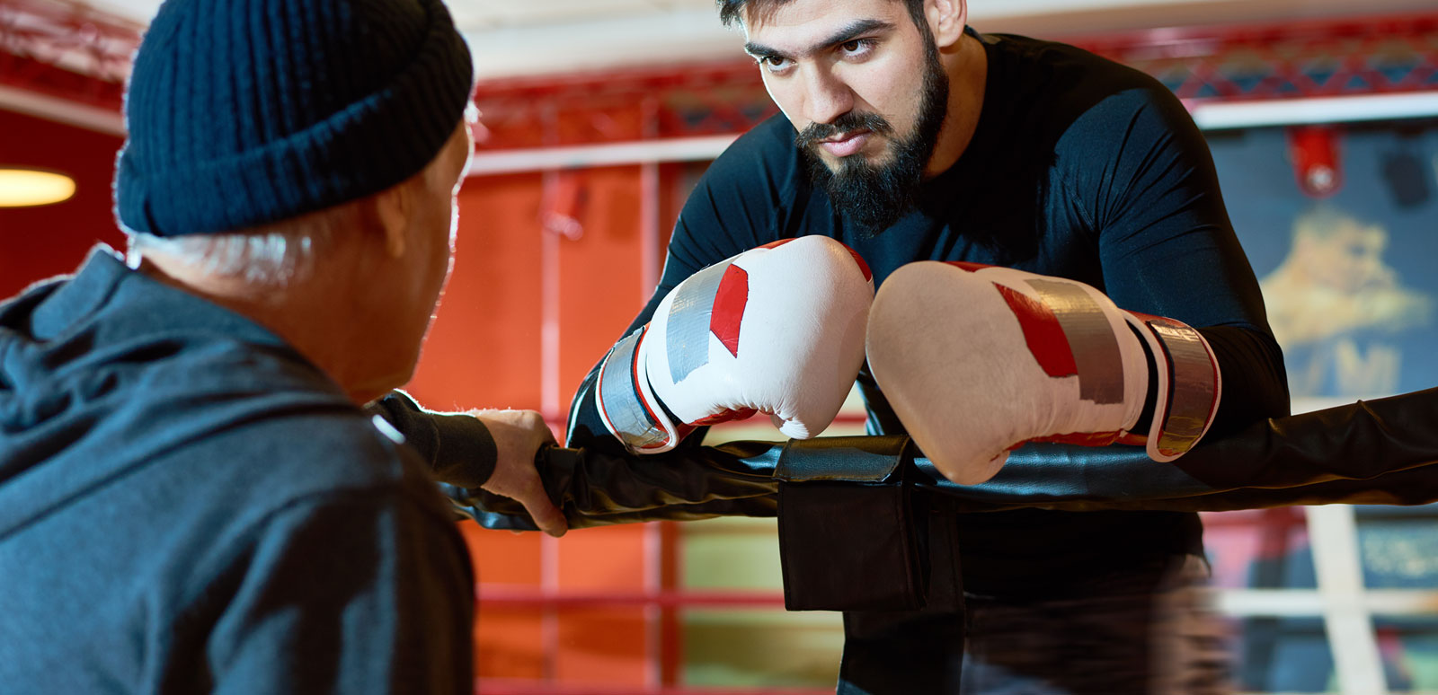 Fighter and Coach Speaking